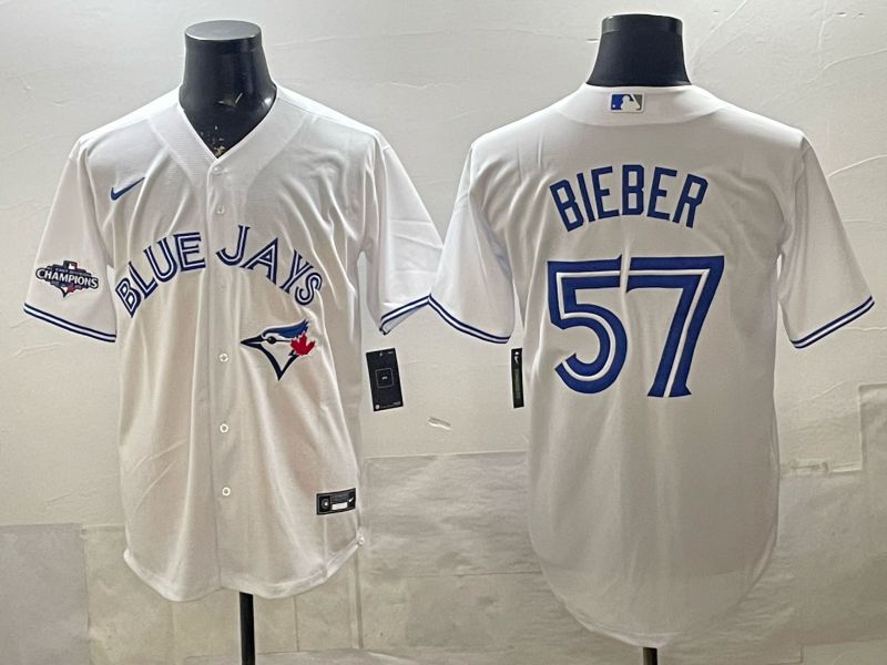Men Toronto Blue Jays #57 Bieber White 2026 Nike Game MLB Jersey 002->toronto blue jays->MLB Jersey